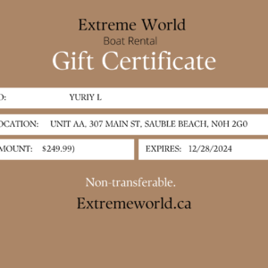 Boat Rental Gift Certificate